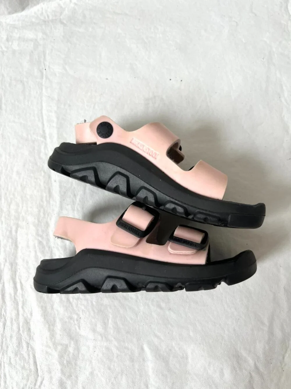 Birkenstock sandals Mogami Kids EU 25 size 7 pink black sport sole ankle strap